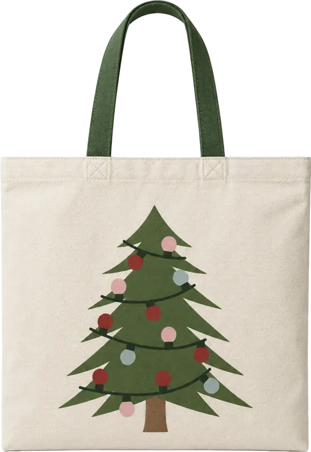 Bolsa navideña con árbol de Navidad