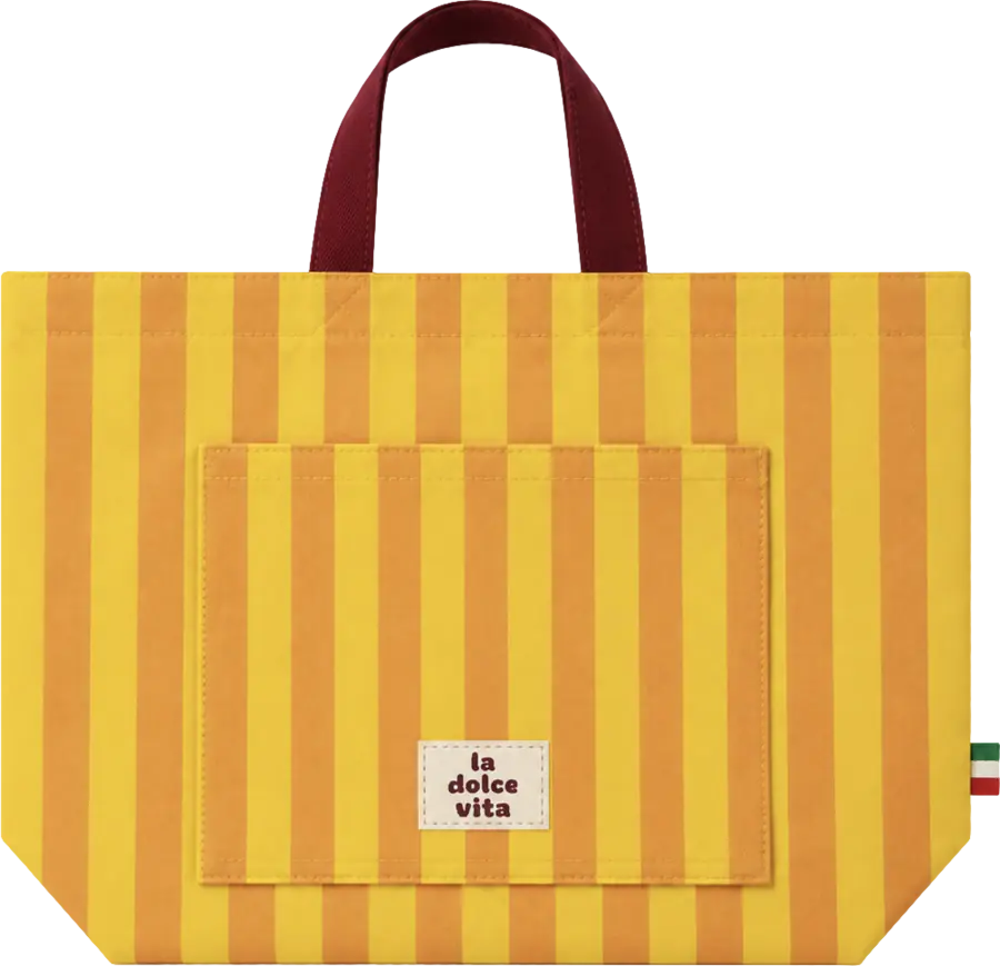 Bolsa de verano rayada amarilla
